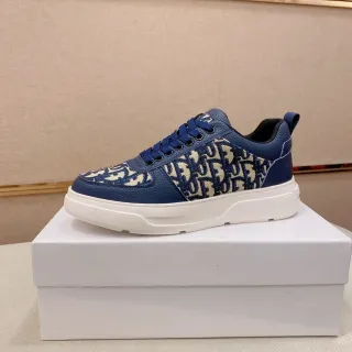 Dior B27 Monogram Navy and Beige Lifestyle Sneakers