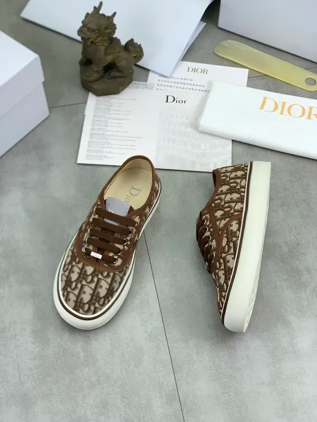 Dior B27 Oblique Monogram Brown Beige 生活方式运动鞋 5