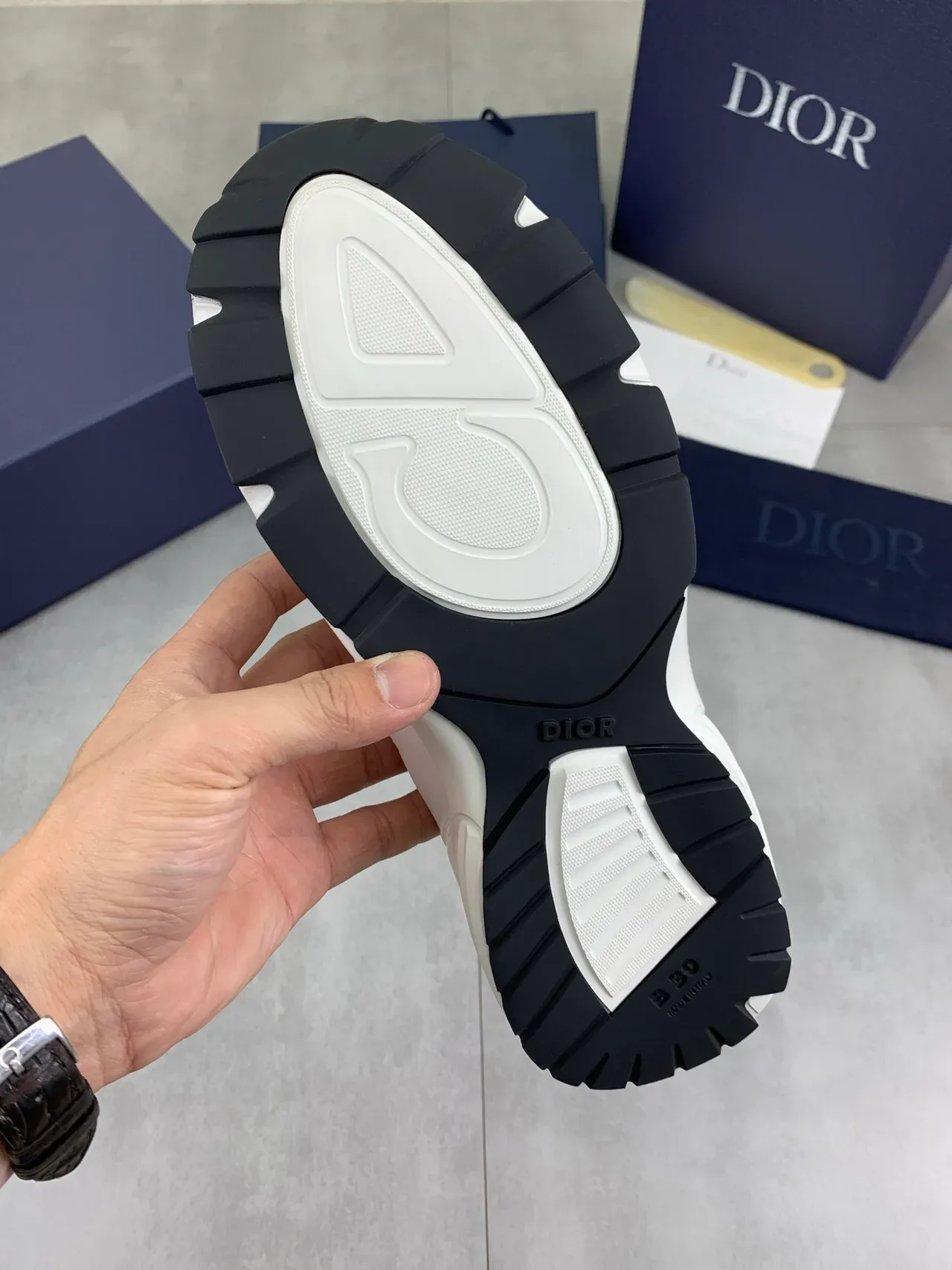 Dior B30 White Knit Slip-On Lifestyle Sneakers 3