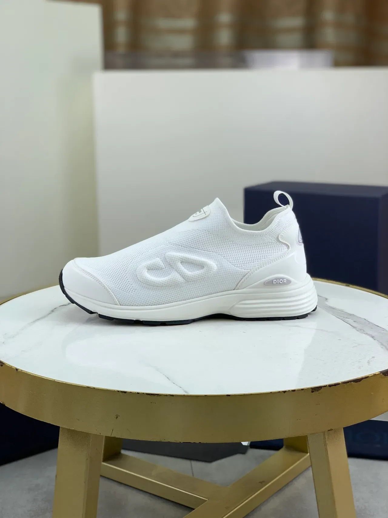 Dior B30 White Knit Slip-On Lifestyle Sneakers 5