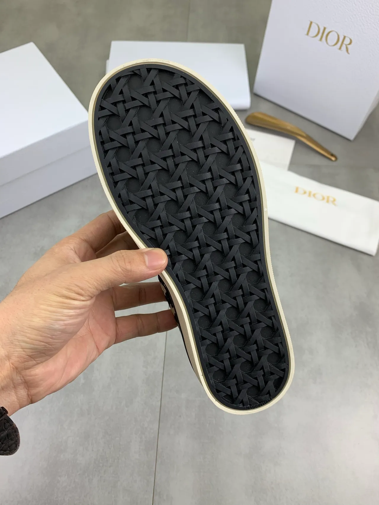 Dior Black Beige Monogrammed Canvas Low-Top Lace-Up Lifestyle Sneakers 4