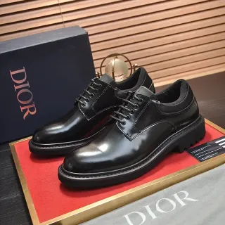 Dior Black Cap-Toe Oxford Shoes