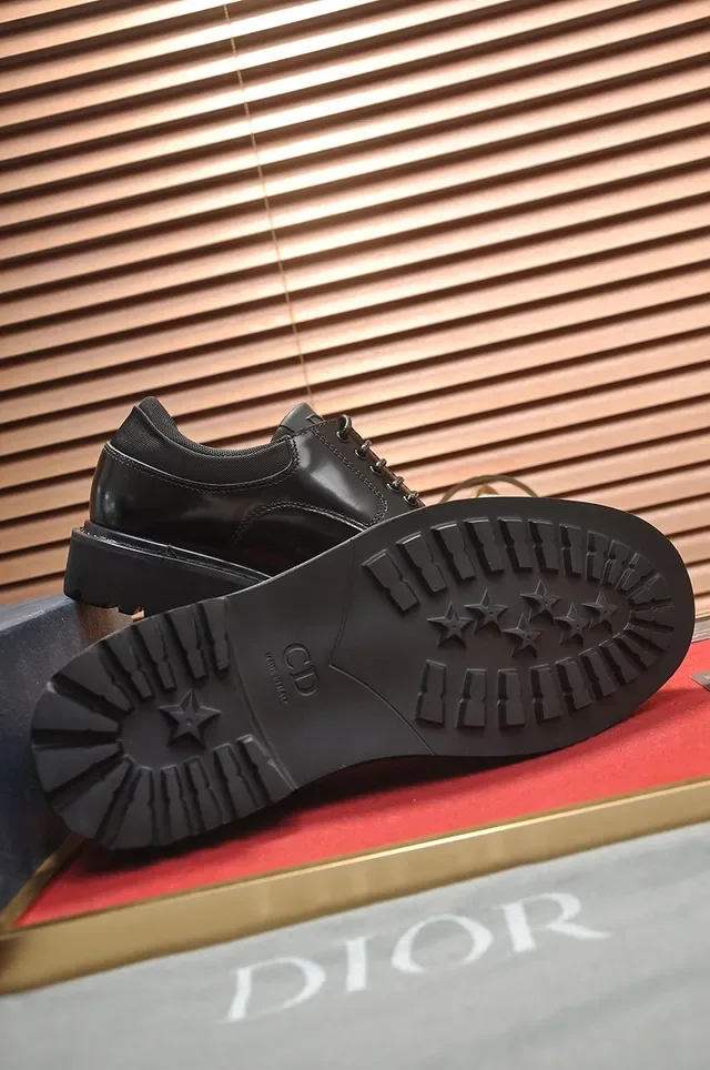 Dior Black Cap-Toe Oxford Shoes 3