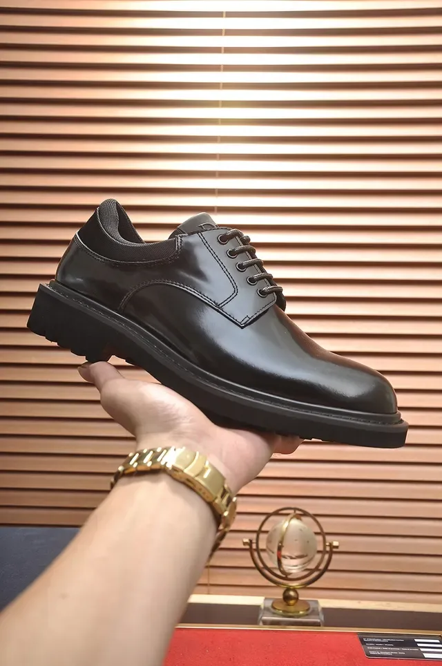 Dior Black Cap-Toe Oxford Shoes 4