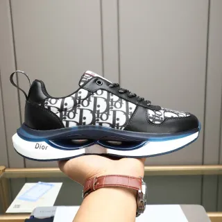 Dior Sneakers Lifestyle Noir Blanc Monogram Toile Cuir Superpositions