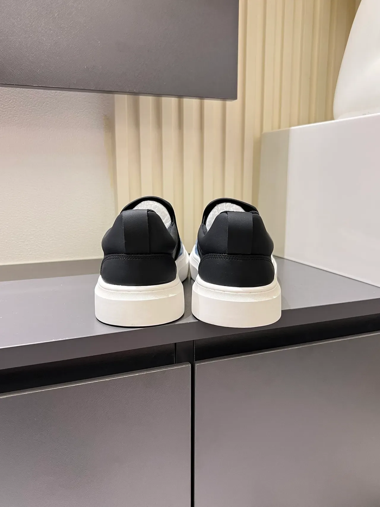 Dior Azul Negro Slip-On Jacquard Monogram Upper Lifestyle Zapatillas 2