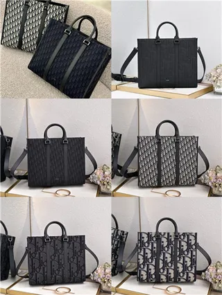 Dior Book Tote Monogram Sac Tote Beige et Noir 19
