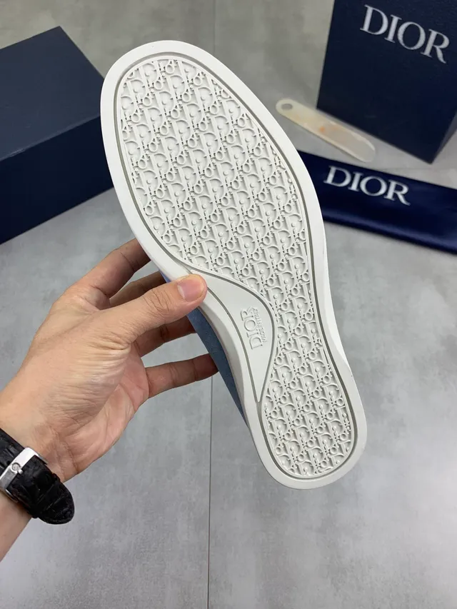 Dior Loafer Blue White Suede Upper Penny Strap Loafer 2