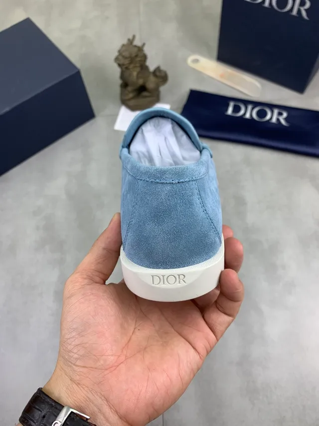 Dior Loafer Blue White Suede Upper Penny Strap Loafer 3