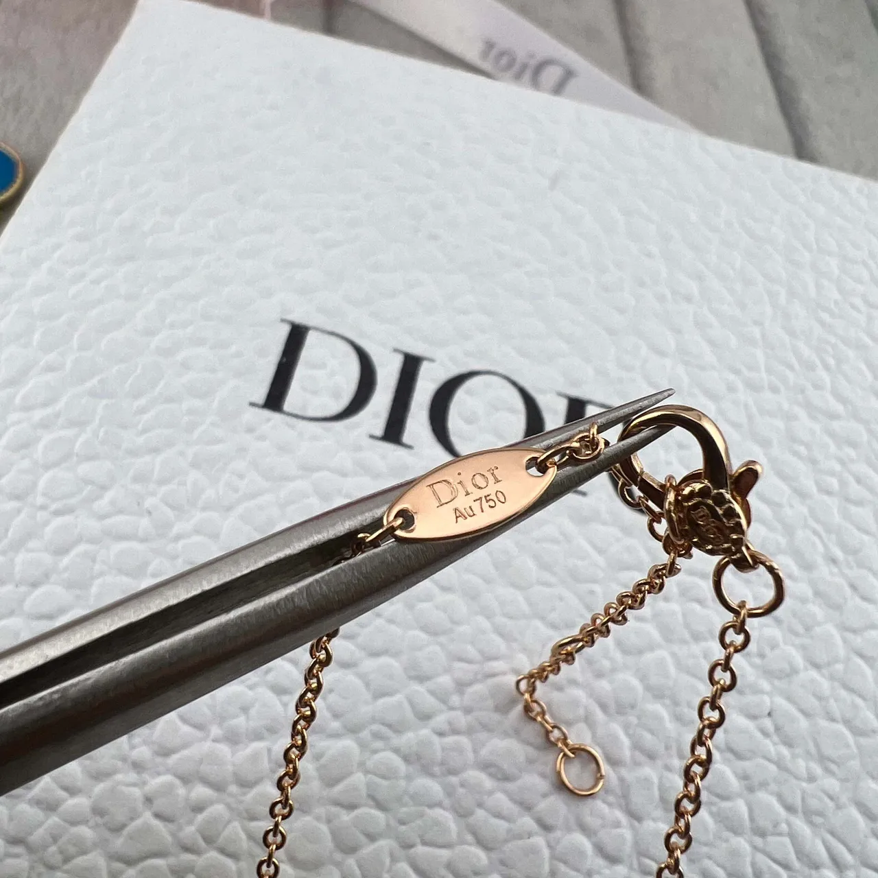 Dior Rose des Vents Gold Multicolor Chain Circular Star Pendant Necklace 1