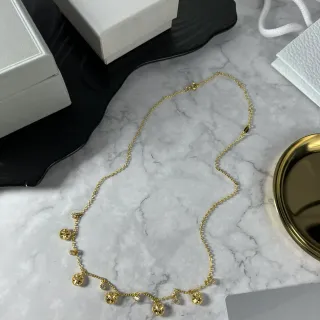 Dior Rose des Vents Chaîne Or et Argent Multi-Charm Collier