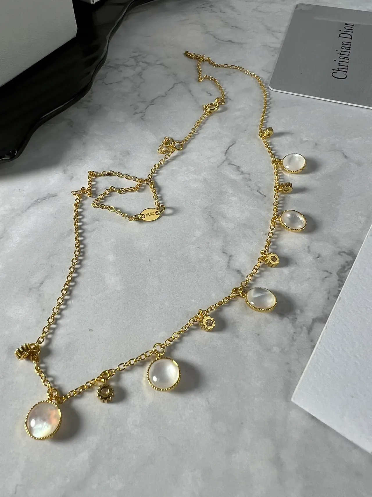 Dior Rose des Vents Chaîne Or et Argent Multi-Charm Collier 2