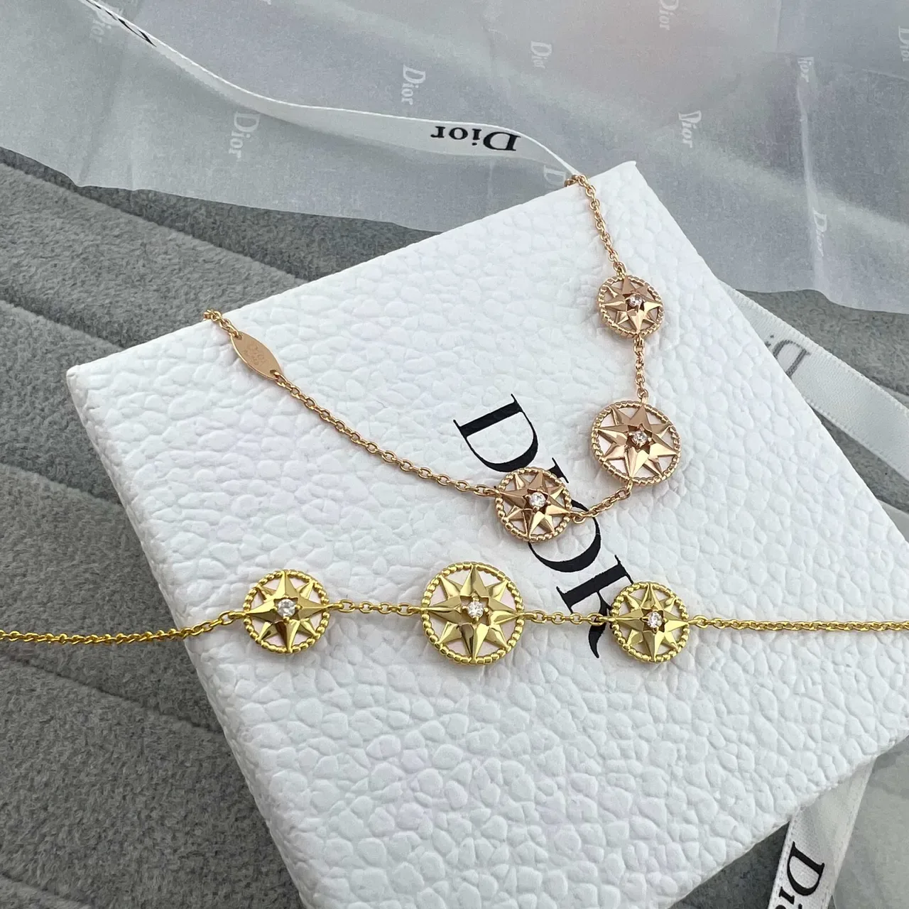 Dior Rose des Vents Bracelet Cristal Doré à Trois Étoiles 3