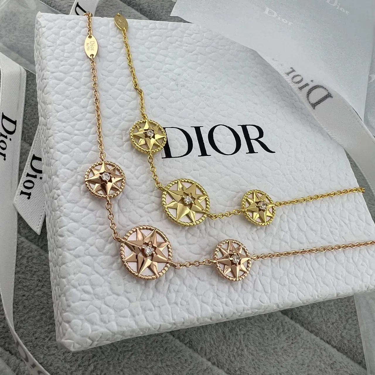 Dior Rose des Vents Bracelet Cristal Doré à Trois Étoiles 4