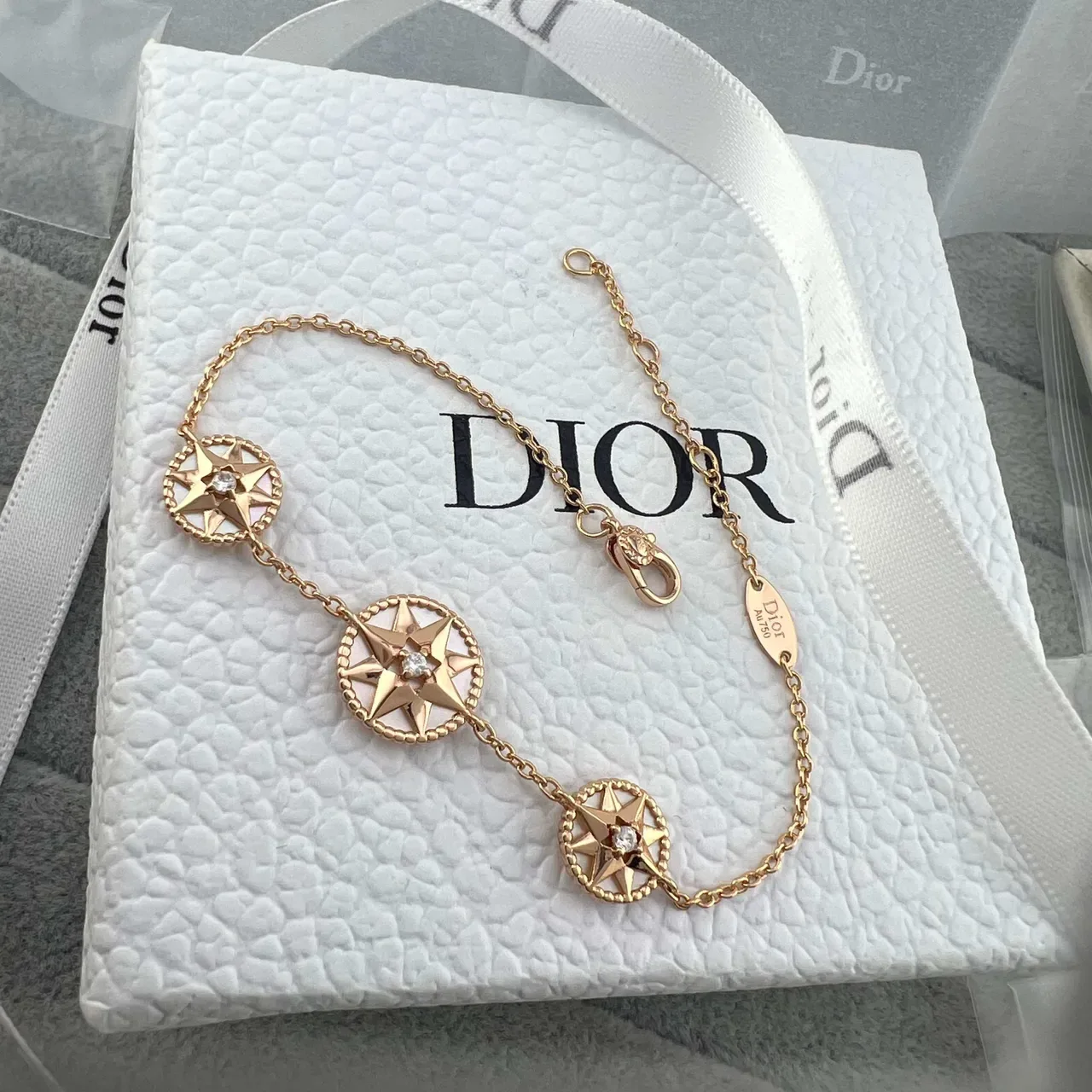 Dior Rose des Vents Bracelet Cristal Doré à Trois Étoiles 5