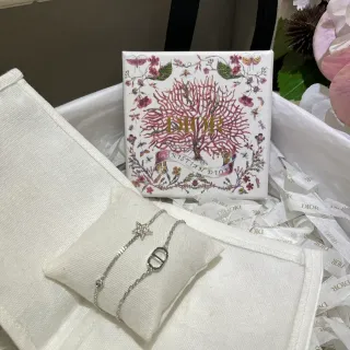 Dior Bracelets en chaîne avec logo étoile et ovale en ton argenté