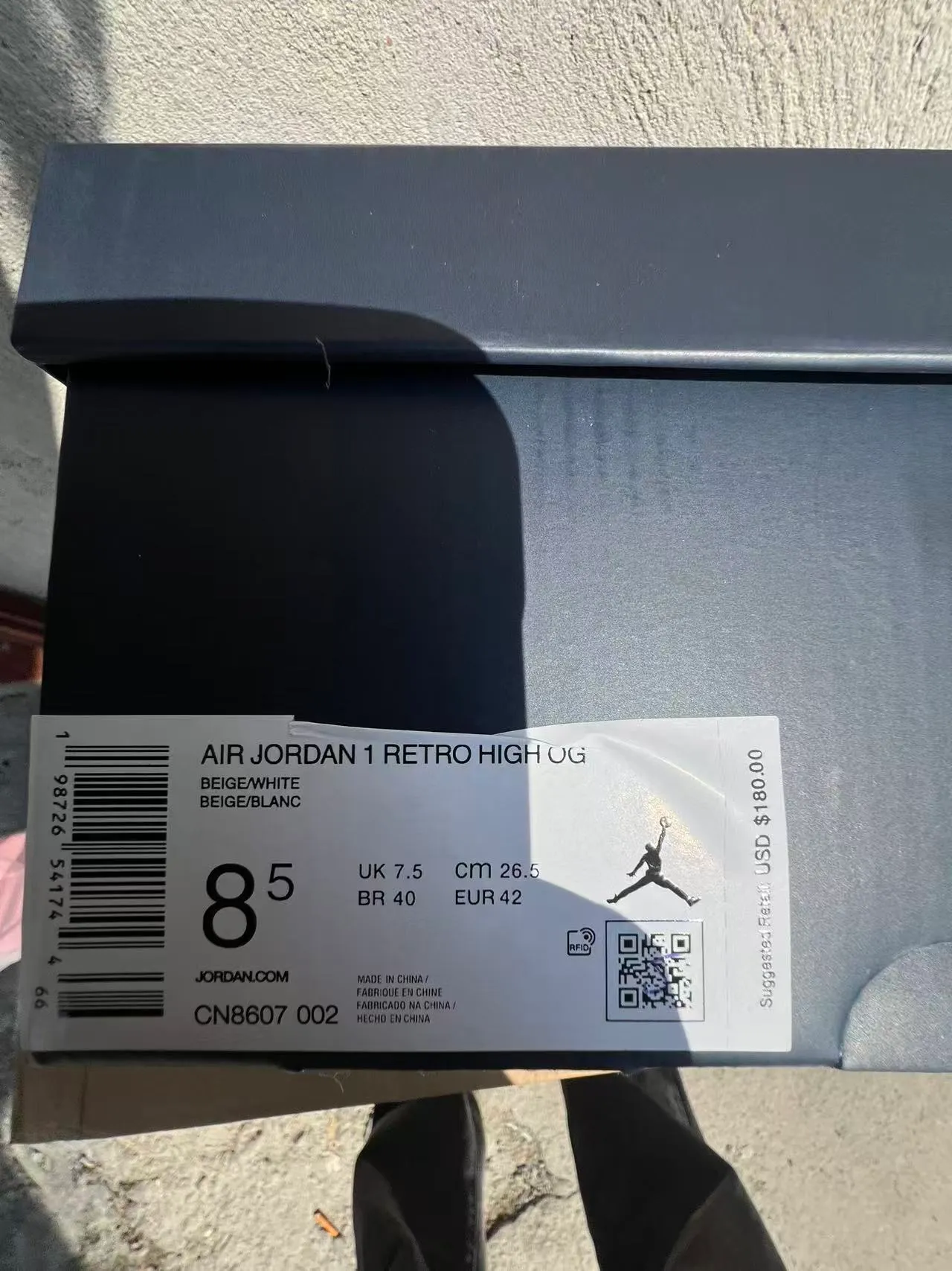Dior x Air Jordan 1 Gray White Monogram Basketball Shoes 10