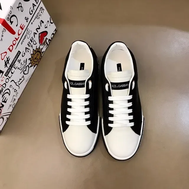 Dolce & Gabbana Tênis Lifestyle de Couro Preto e Branco 8