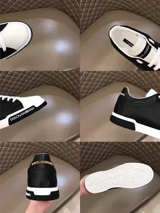 Dolce & Gabbana Tênis Lifestyle de Couro Preto e Branco 9