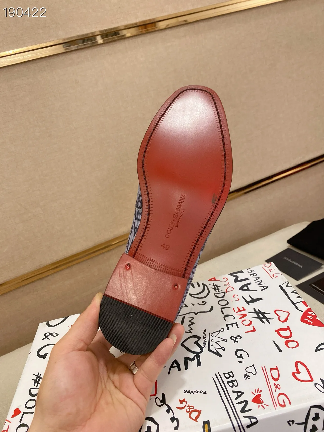Dolce & Gabbana Portofino Mocassin Gris Noir Monogrammé en Toile avec Détail de Frange 3