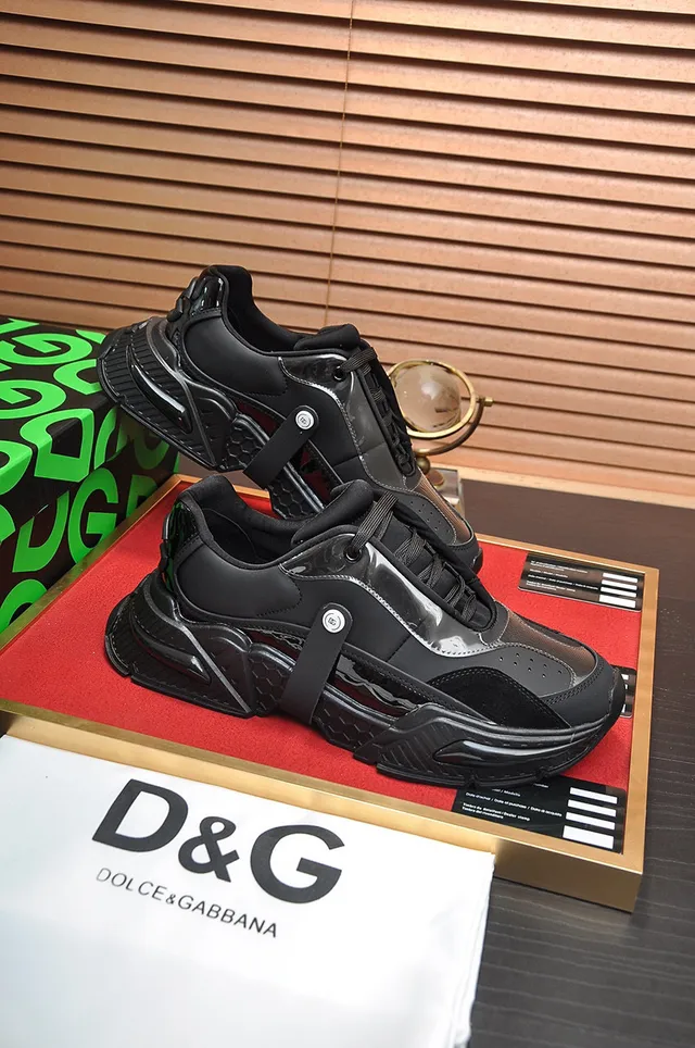 Dolce & Gabbana semelle noire brillante patent overlay baskets chunky 5
