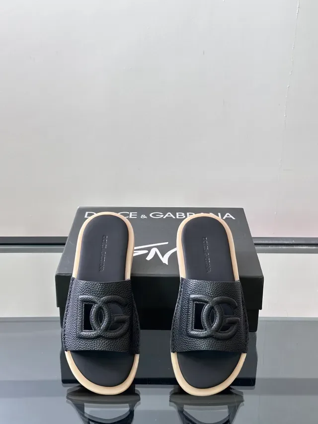 Dolce & Gabbana Logo-Strap Suede Slippers 4