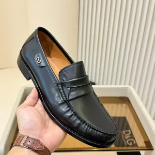 Dolce & Gabbana Portofino 黑色皮革便士乐福鞋
