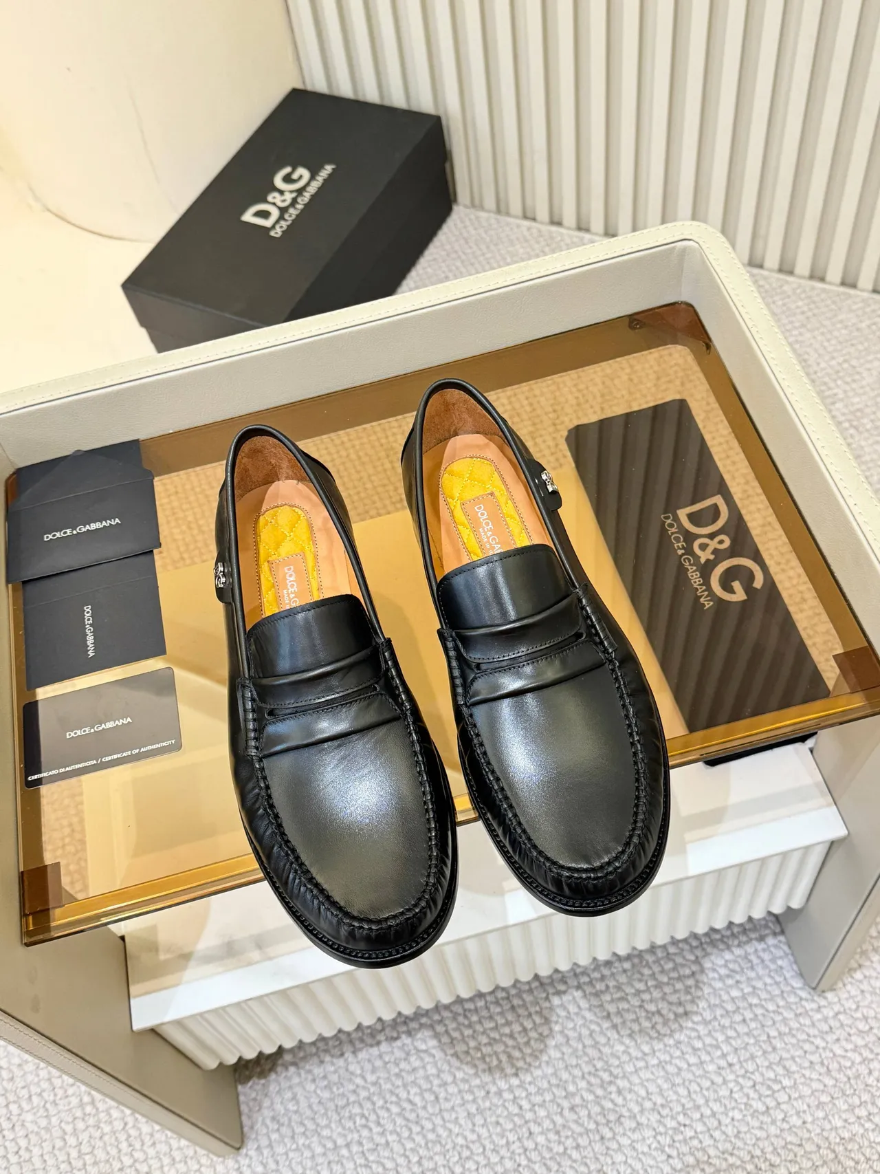 Dolce & Gabbana Portofino loafer en cuir noir 5