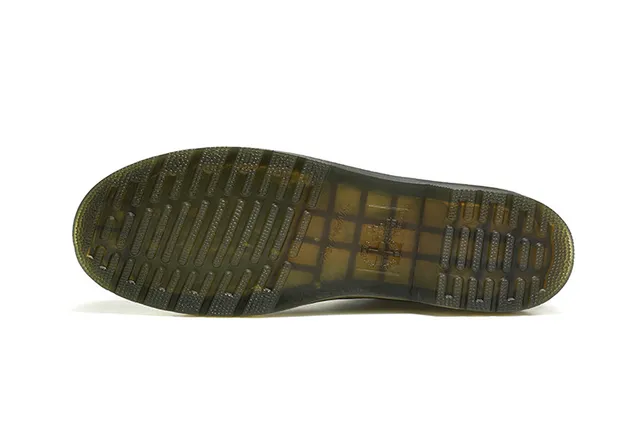 Dr. Martens 1460 Black Smooth Leather Yellow Stitch Martin Boots 6