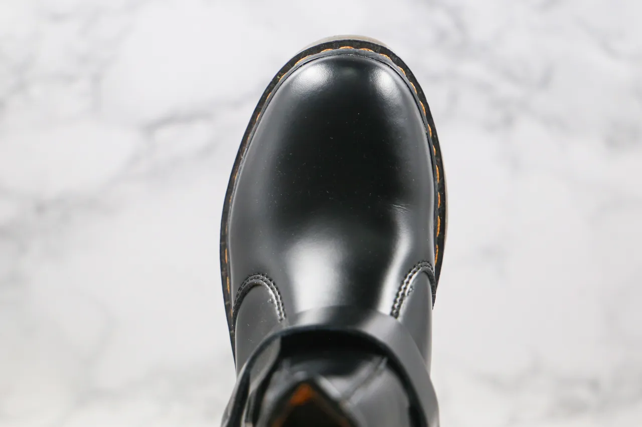 Dr. Martens 1460 Buckle Strap Black Leather Chelsea Boot 8