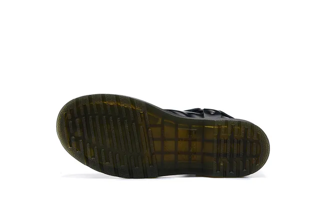 Dr. Martens Black Yellow Smooth Leather Elastic Side Gussets Chelsea Boots 7