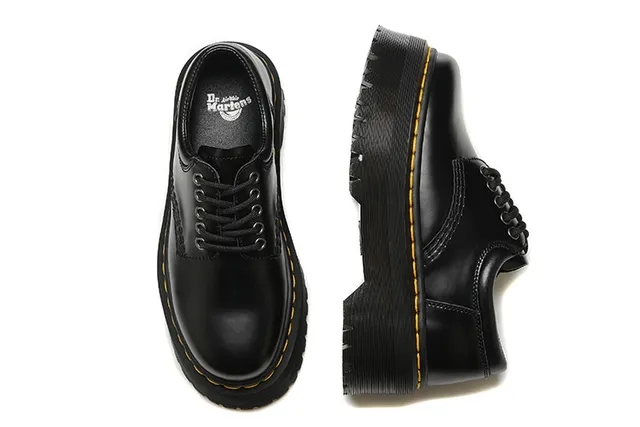 Dr. Martens Jadon Platform Black Leather Oxford Shoes 2
