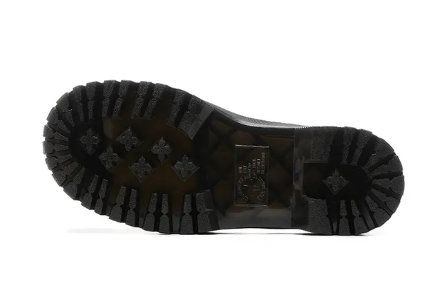 Dr. Martens Jadon Platform Black Leather Oxford Shoes 6