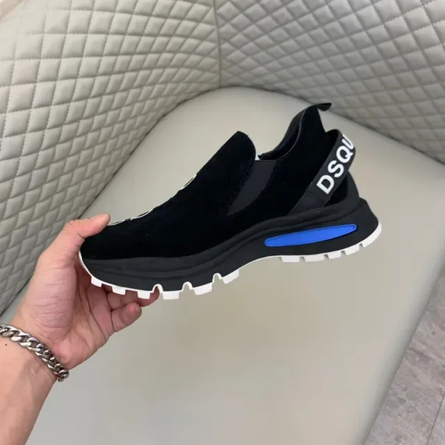 Dsquared2 ICON Tênis Lifestyle Slip-On Preto e Azul 4