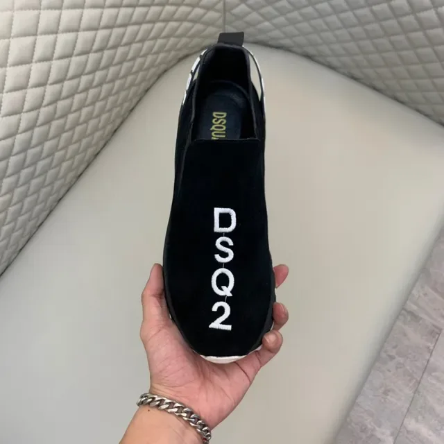 Dsquared2 ICON Tênis Lifestyle Slip-On Preto e Azul 5