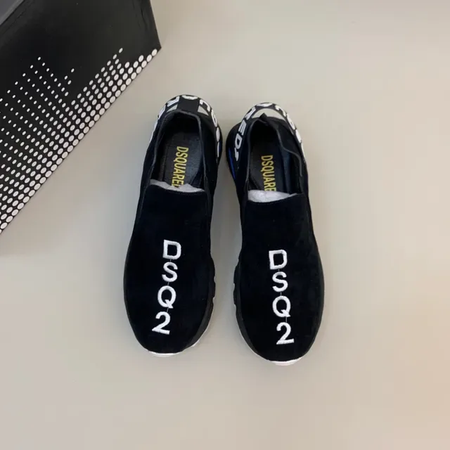 Dsquared2 ICON Tênis Lifestyle Slip-On Preto e Azul 8