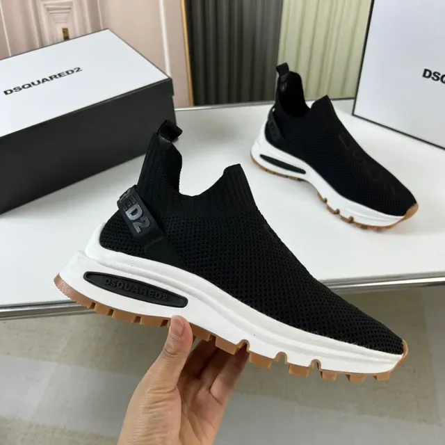 Dsquared2 ICON Black White Gum Lifestyle Sneakers 4