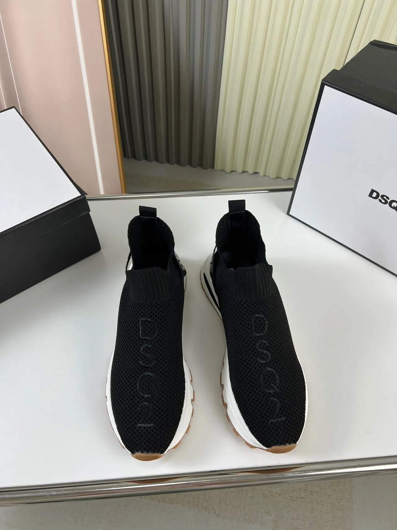 Dsquared2 ICON Black White Gum Lifestyle Sneakers 8