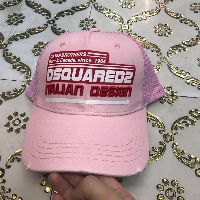 Dsquared2 ICON Blue Navy Embroidered Graphic Patch Two-Tone Baseball Cap 2
