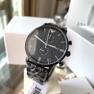 Emporio Armani Chronograph Black Dial Mechanical Watch
