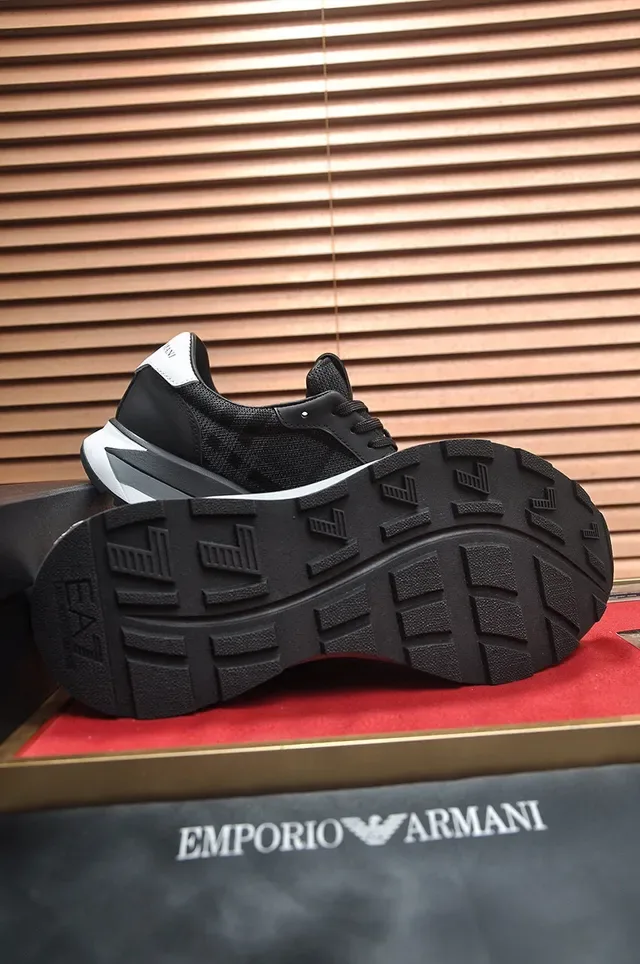 Emporio Armani EA7 Black and White Lifestyle Sneakers 5