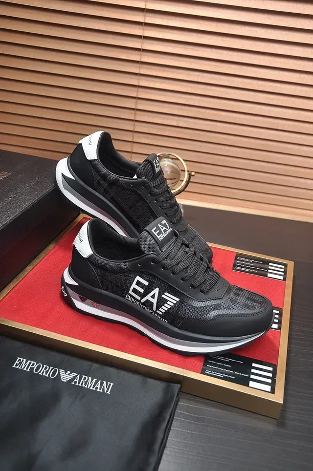 Emporio Armani EA7 Black and White Lifestyle Sneakers 6