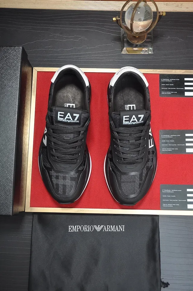 Emporio Armani EA7 Black and White Lifestyle Sneakers 7