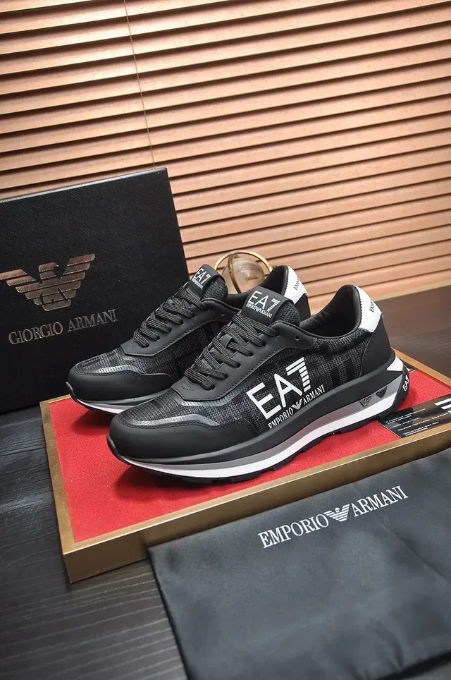 Emporio Armani EA7 Black and White Lifestyle Sneakers 8
