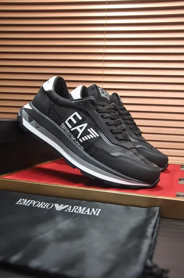 Emporio Armani EA7 Black and White Lifestyle Sneakers 9