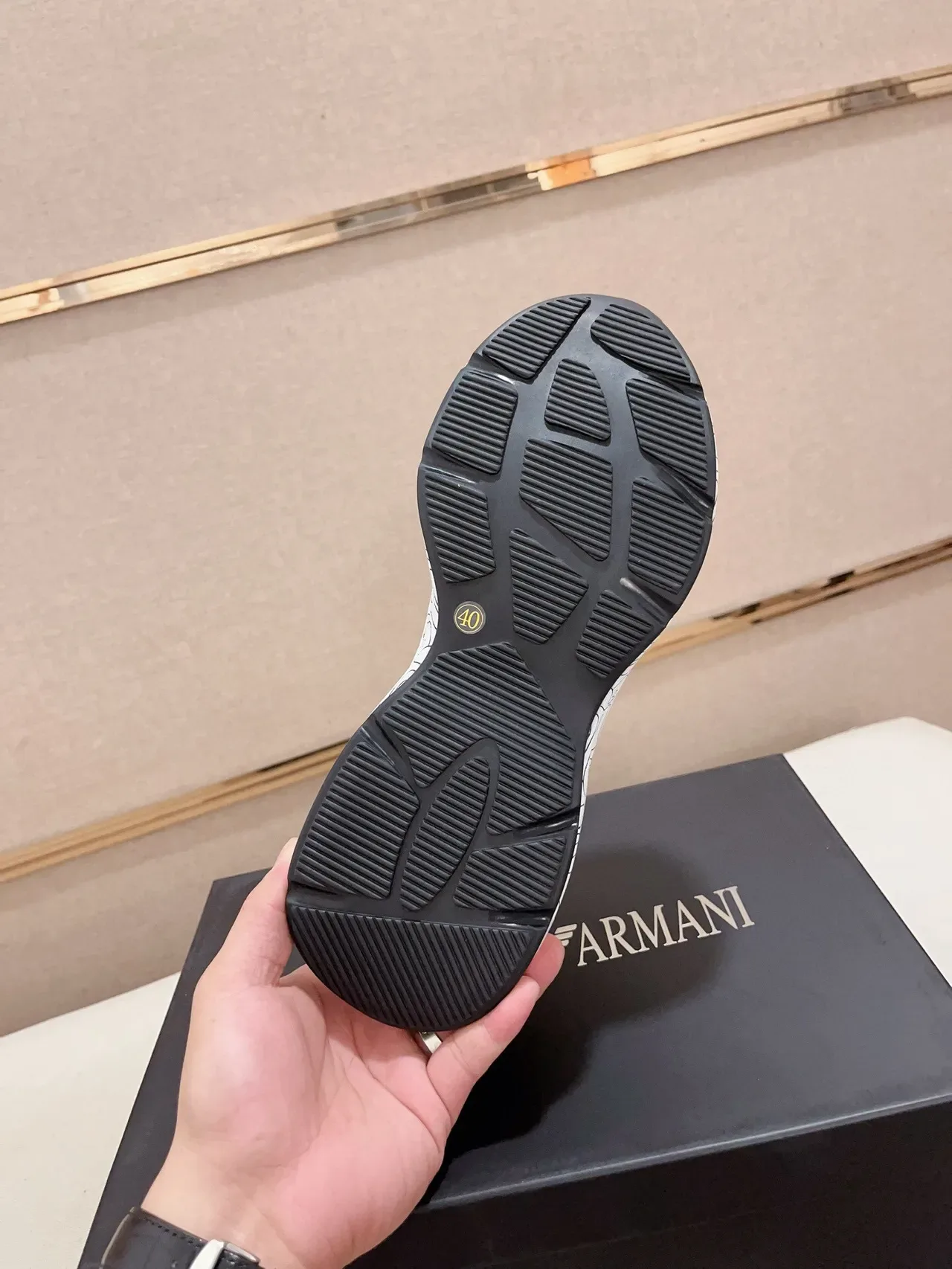 Emporio Armani Impression topographique Logo de l'aigle Bleu Lifestyle Sneaker 5