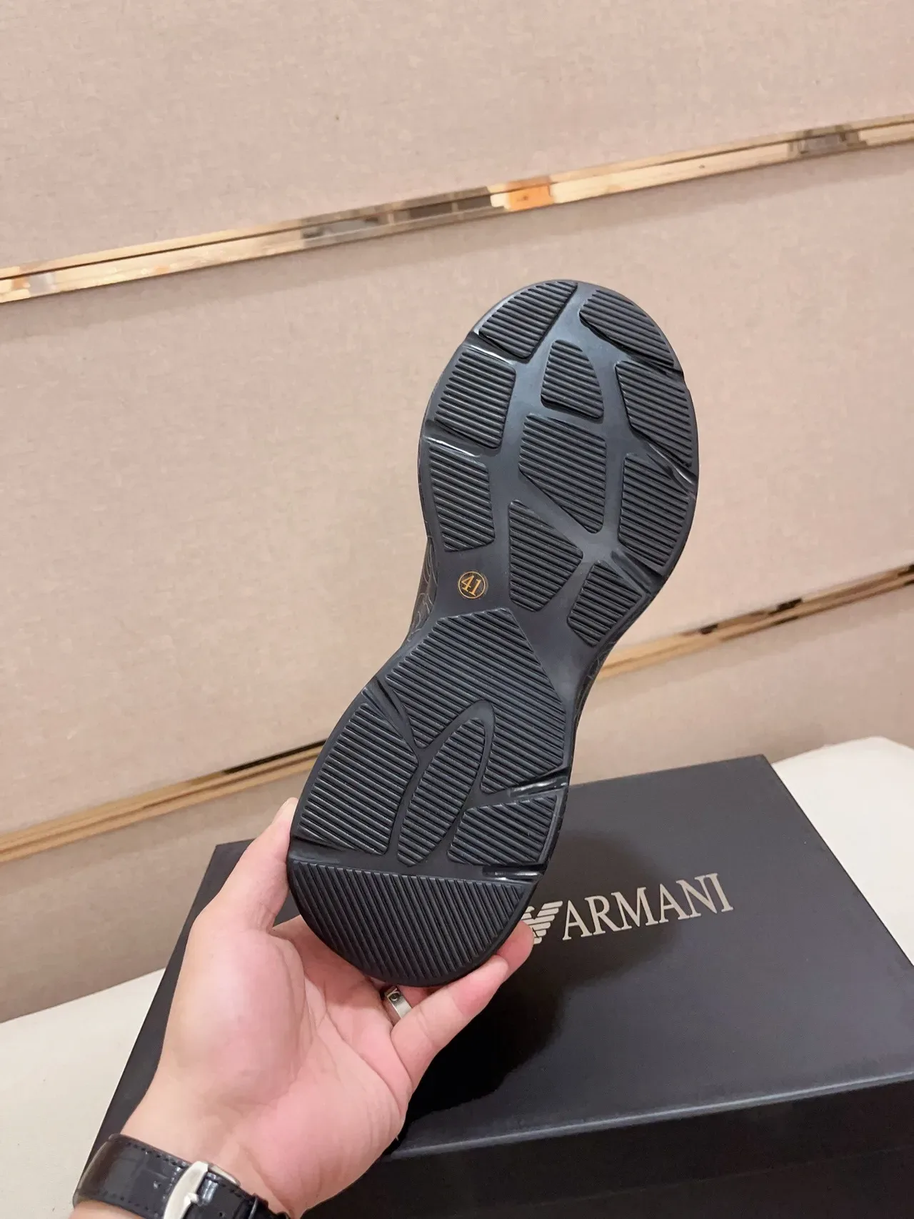 Emporio Armani Impression topographique Logo de l'aigle Bleu Lifestyle Sneaker 10