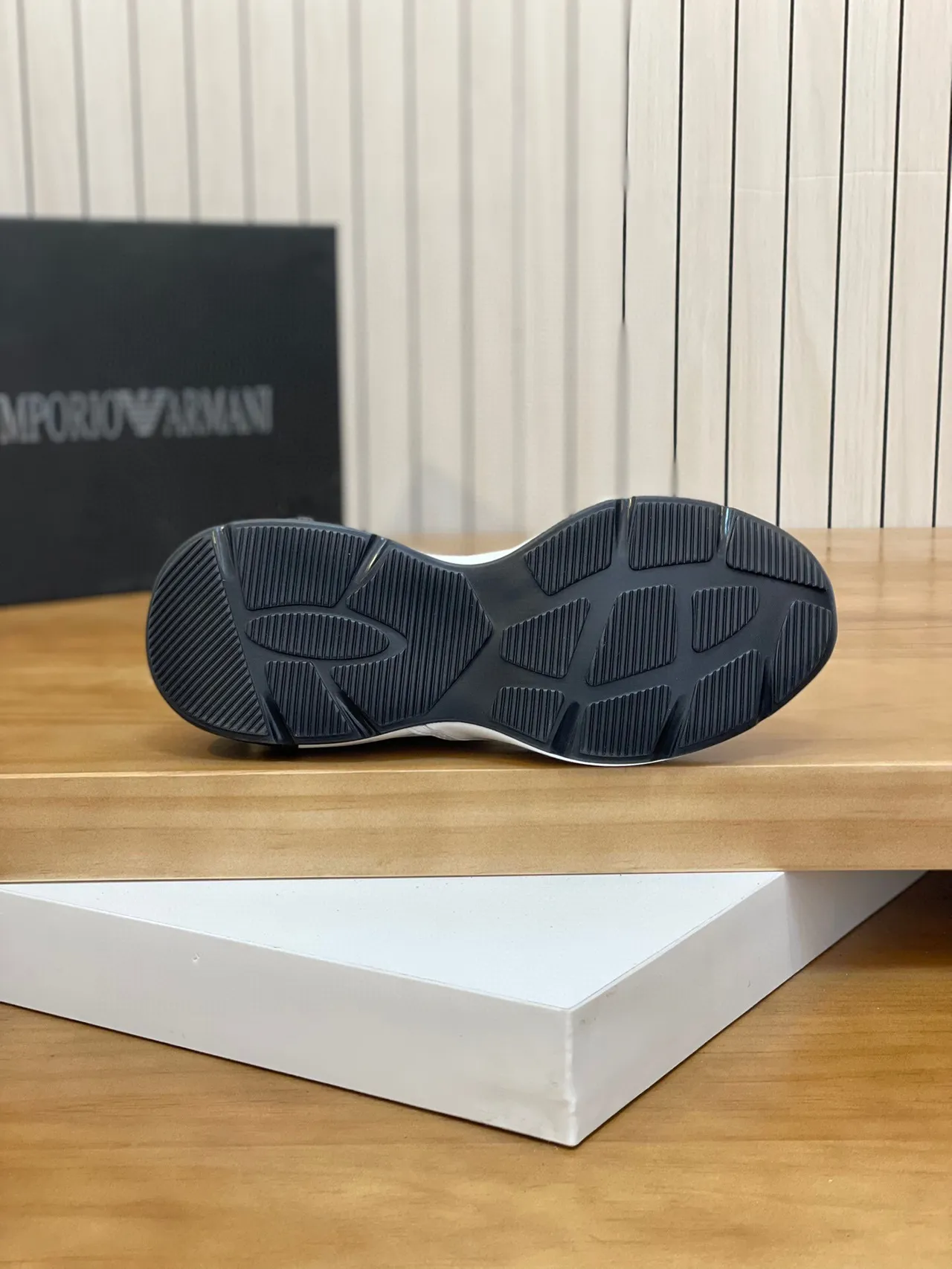 Emporio Armani White and Black Eagle Logo Lifestyle Sneakers 8