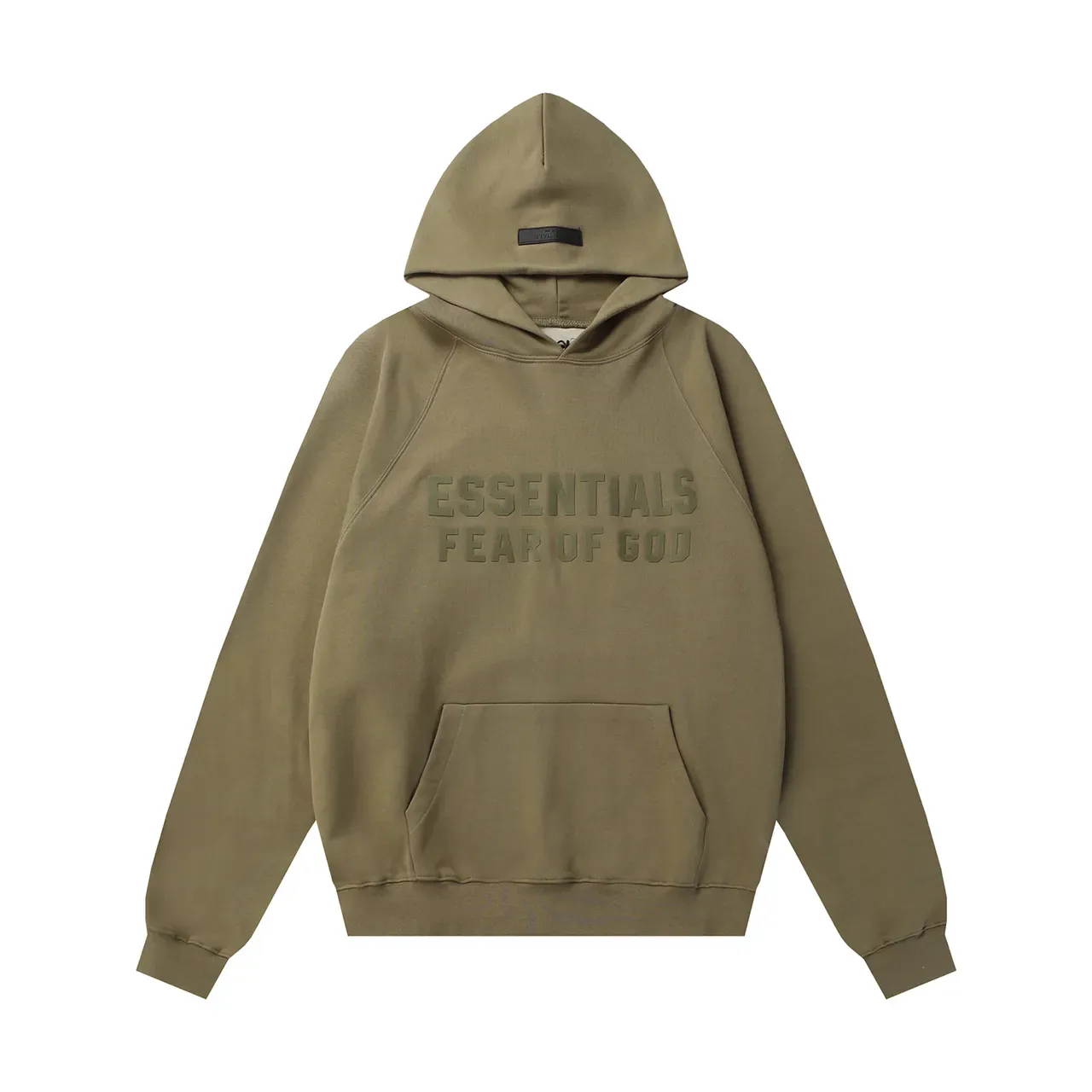 Fear of God Essentials Black Oversized Fit Tonal Embossed Logo Hoodie 2