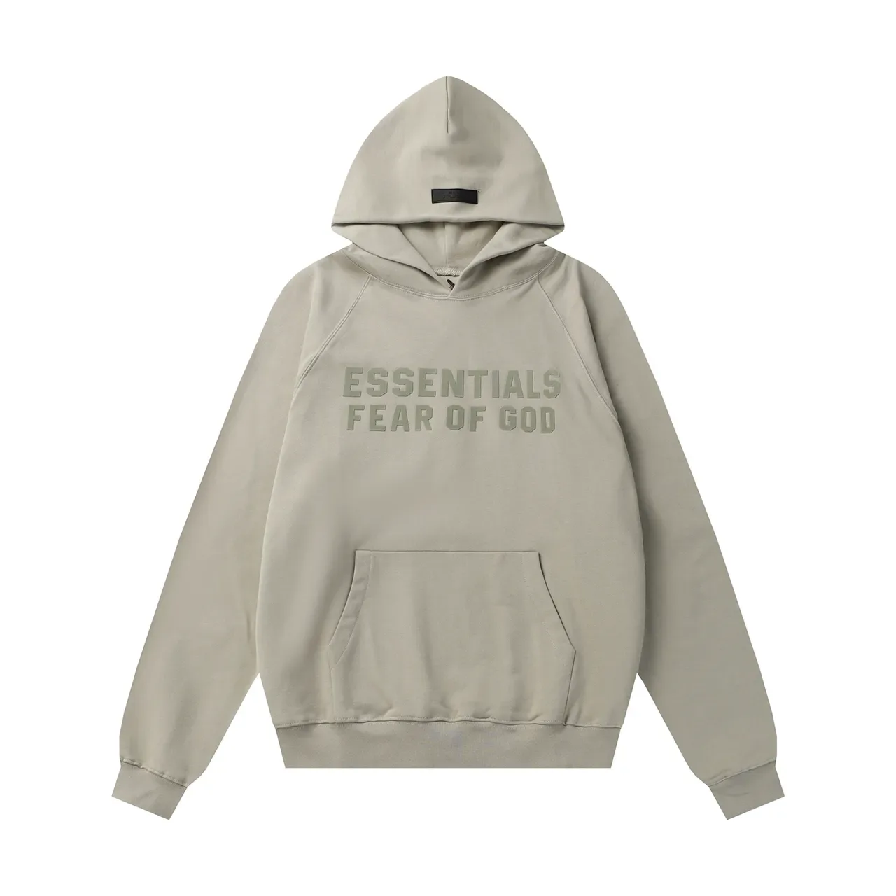 Fear of God Essentials Black Oversized Fit Tonal Embossed Logo Hoodie 10